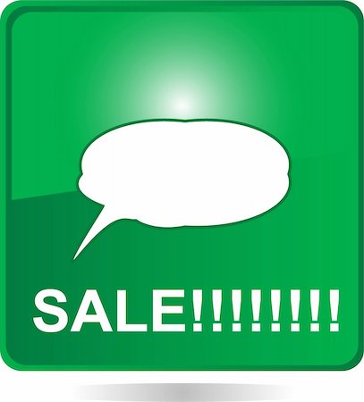 reduced sign in a shop - icon sign sale web button green with bubbles Stock Photo - Budget Royalty-Free & Subscription, Code: 400-04820283