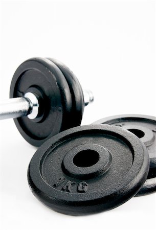 Dumbbell isolated on white background. Photographie de stock - Aubaine LD & Abonnement, Code: 400-04820492