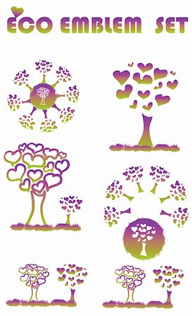 simsearch:400-04725464,k - Ecology web emblem icon, tree environmental tree symbols Stock Photo - Budget Royalty-Free & Subscription, Code: 400-04820579
