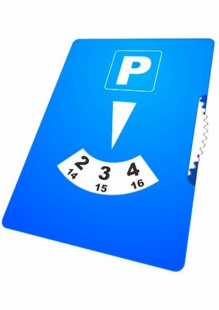 reliure - Illustration of a blue parking disc with perspective Photographie de stock - Aubaine LD & Abonnement, Code: 400-04820661