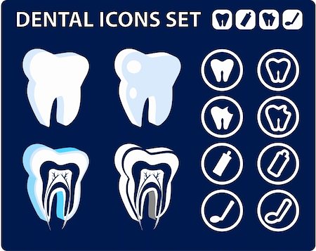 Medical Dental icons, tooth scheme, emblem, illustration. Simply change. Other medical vectors you can see in my portfolio Photographie de stock - Aubaine LD & Abonnement, Code: 400-04820765