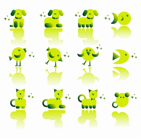 simsearch:400-08346248,k - Pets icons Stock Photo - Budget Royalty-Free & Subscription, Code: 400-04820884