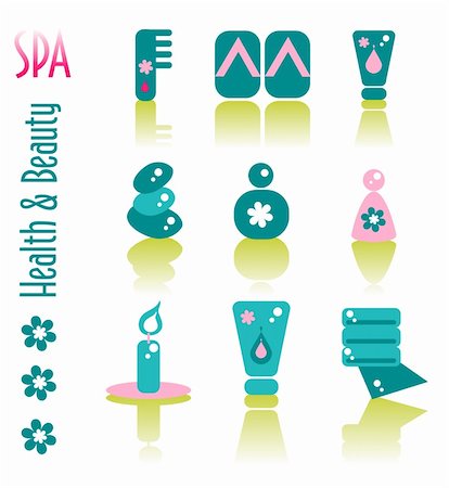 spa icon - SPA icons set Stock Photo - Budget Royalty-Free & Subscription, Code: 400-04820943