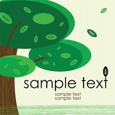 simsearch:400-08096452,k - card design with stylized trees and text nature Stock Photo - Budget Royalty-Free & Subscription, Code: 400-04821352