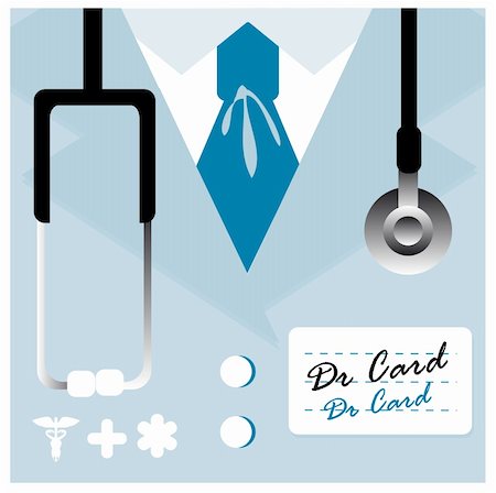 revers - Vector card Close up of a doctors lab coat uniform Stockbilder - Microstock & Abonnement, Bildnummer: 400-04821368