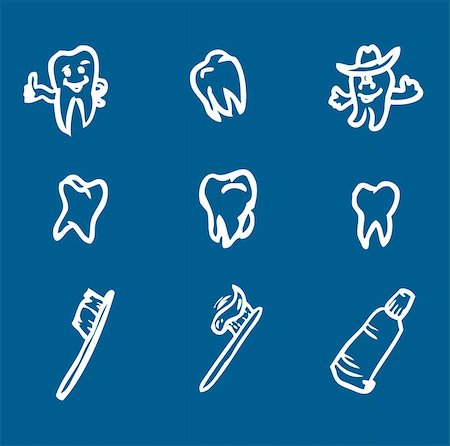 set of abstract teeth vector illustration symbol Stock Photo - Budget Royalty-Free & Subscription, Code: 400-04821378