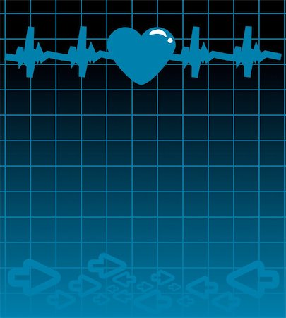 simsearch:400-08074069,k - Editable vector background - heart and heartbeat symbol Foto de stock - Super Valor sin royalties y Suscripción, Código: 400-04821494