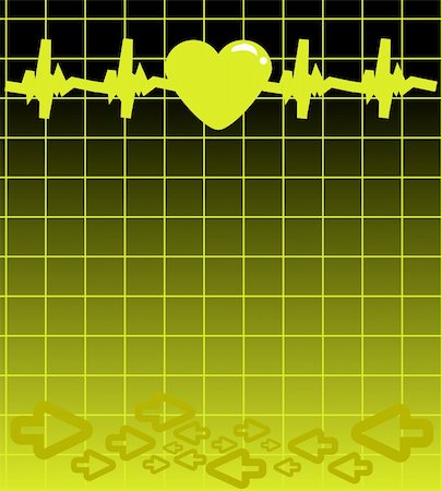 simsearch:400-08074069,k - Editable vector background - heart and heartbeat symbol Foto de stock - Super Valor sin royalties y Suscripción, Código: 400-04821495