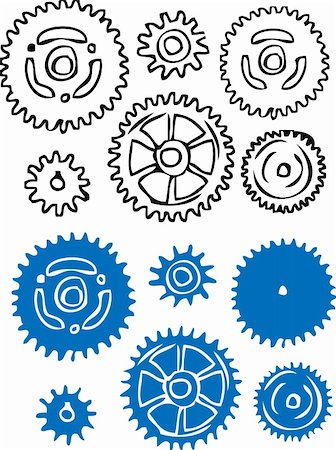 Gears vector element illustration Stock Photo - Budget Royalty-Free & Subscription, Code: 400-04821760