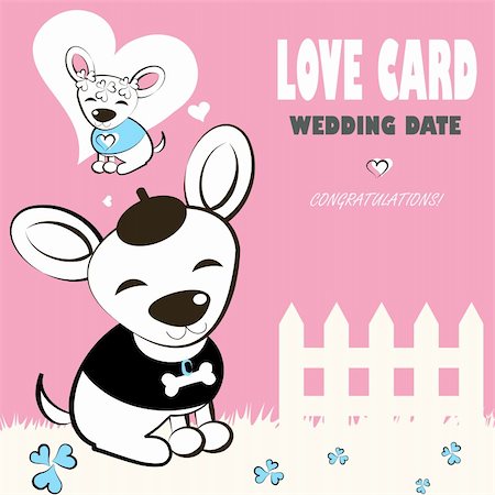 simsearch:400-04731188,k - Pet in Wedding card, love, congratulations logo. Vector weddings icons with heart flower and couple Foto de stock - Super Valor sin royalties y Suscripción, Código: 400-04821796