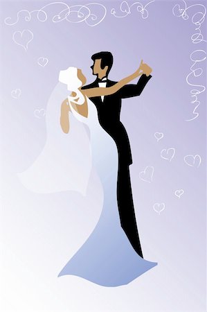 simsearch:400-05897209,k - wedding dance couple card Photographie de stock - Aubaine LD & Abonnement, Code: 400-04821825