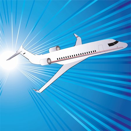 plane flying large sky blue wing - Template with airplane,vector illustration. Eps10. Vector version of this image also available in my portfolio. Stock Photo - Budget Royalty-Free & Subscription, Code: 400-04821841