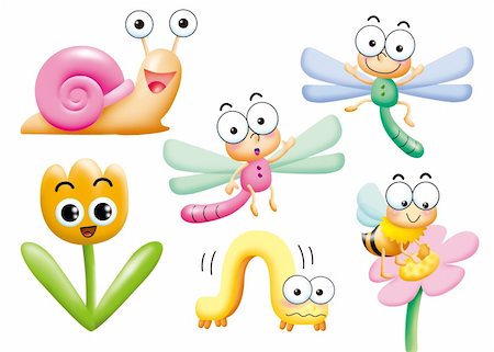funny monsters cartoon - insect Stock Photo - Budget Royalty-Free & Subscription, Code: 400-04821915