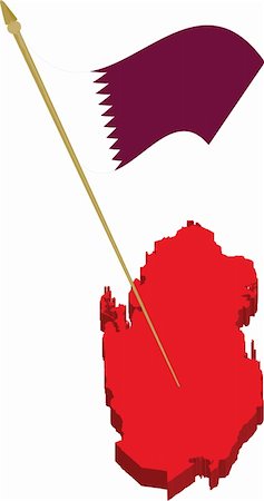 simsearch:400-05071010,k - Vector set containing the qatar 3d map and waving flag. Fully scalable vector, every object on different layer Stock Photo - Budget Royalty-Free & Subscription, Code: 400-04822534