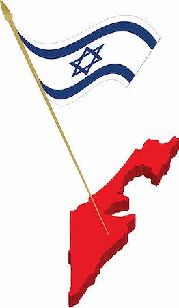 simsearch:400-05071010,k - Vector set containing the israel 3d map and waving flag. Fully scalable vector, every object on different layer Stock Photo - Budget Royalty-Free & Subscription, Code: 400-04822530