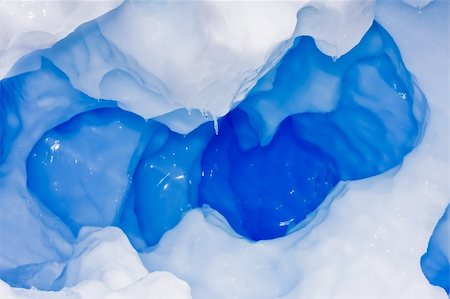 Blue ice cave with many stalactites Stock Photo - Budget Royalty-Free & Subscription, Code: 400-04822666