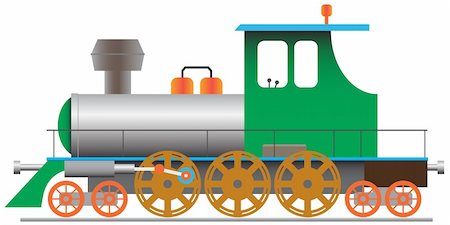 simsearch:400-05292821,k - Stylized steam locomotive - vector illustration eps8 Stock Photo - Budget Royalty-Free & Subscription, Code: 400-04822701