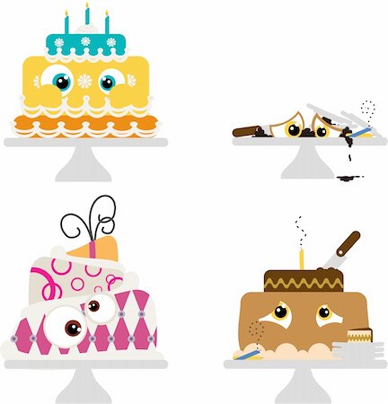 Festive cartoon cakes for various occasions Foto de stock - Royalty-Free Super Valor e Assinatura, Número: 400-04822710