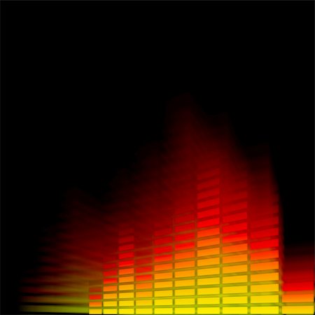 simsearch:400-05106212,k - Digital equalizer in glowing motion Stock Photo - Budget Royalty-Free & Subscription, Code: 400-04823324