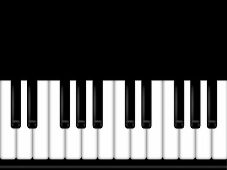 simsearch:400-05676575,k - Piano Keyboard Black and White Background Illustration Photographie de stock - Aubaine LD & Abonnement, Code: 400-04823354