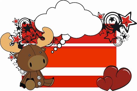 reindeer clip art - reindeer plush card cartoon in vector format very easy to edit Stock Photo - Budget Royalty-Free & Subscription, Code: 400-04823482