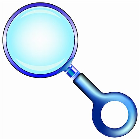 simsearch:400-04996978,k - blue magnifying glass against white background; abstract vector art illustration Photographie de stock - Aubaine LD & Abonnement, Code: 400-04823537