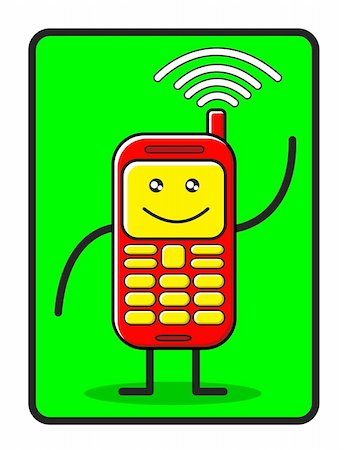 cartoon cellphone created by vector describe funny character Stock Photo - Budget Royalty-Free & Subscription, Code: 400-04823545