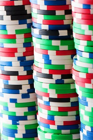 simsearch:400-04736708,k - Stack of various casino chips - gambling concept Stockbilder - Microstock & Abonnement, Bildnummer: 400-04834498