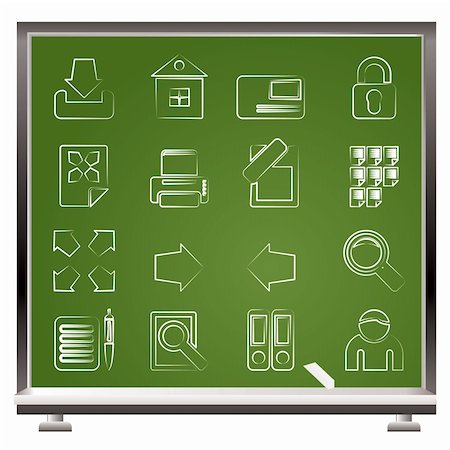 simsearch:400-04289956,k - painted with chalk Internet and Web Site Icons - Vector Icon Set Stock Photo - Budget Royalty-Free & Subscription, Code: 400-04834797
