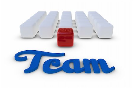 simsearch:400-03967200,k - Group of cubes with team letter in blue Foto de stock - Royalty-Free Super Valor e Assinatura, Número: 400-04834973