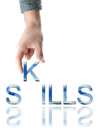Skills word made by male hand Stock Photo - Budget Royalty-Free & Subscription, Code: 400-04835012