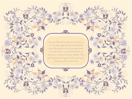 simsearch:400-04406888,k - Decorative vintage floral frame. Photographie de stock - Aubaine LD & Abonnement, Code: 400-04835107