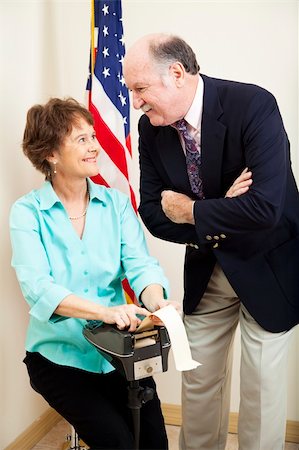 stenography - Attorney and court reporter going over a trial transcript at the courthouse. Stock Photo - Budget Royalty-Free & Subscription, Code: 400-04835470