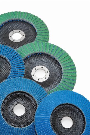 Abrasive disks for grinder isolated on white Fotografie stock - Microstock e Abbonamento, Codice: 400-04835484