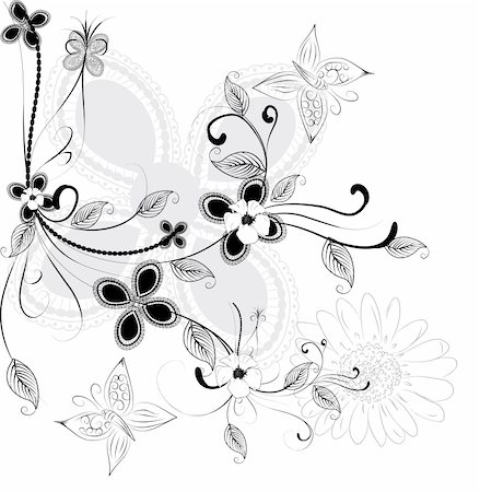simsearch:400-07217139,k - flower design Photographie de stock - Aubaine LD & Abonnement, Code: 400-04835533