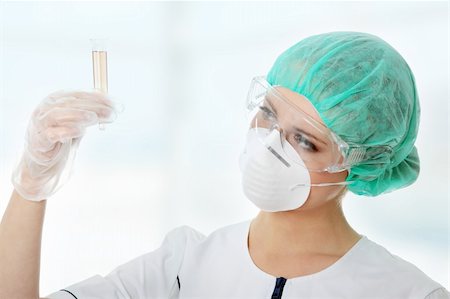 simsearch:400-05060401,k - Closeup portrait of female scientist ( biotechnologist ) Stock Photo - Budget Royalty-Free & Subscription, Code: 400-04835642