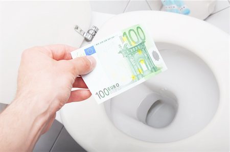 simsearch:695-05776758,k - waste of money concept with euro bill and toilet Stock Photo - Budget Royalty-Free & Subscription, Code: 400-04835883