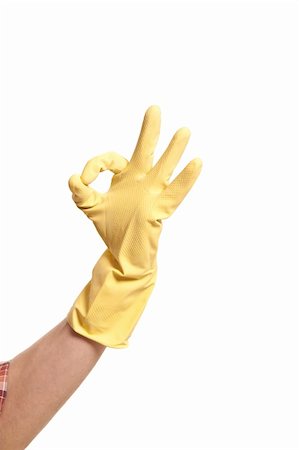 simsearch:400-04435331,k - hands in yellow gloves isolated on white background Stock Photo - Budget Royalty-Free & Subscription, Code: 400-04836277