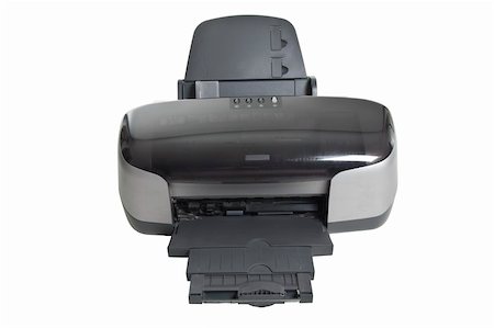 simsearch:400-05289490,k - Modern digital printer on the white background Stock Photo - Budget Royalty-Free & Subscription, Code: 400-04836292