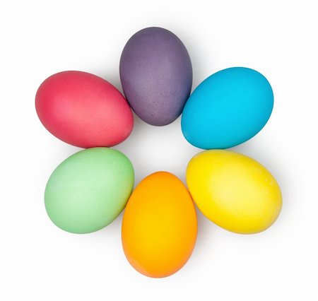 simsearch:400-04081519,k - multi color eggs isolated on white Stock Photo - Budget Royalty-Free & Subscription, Code: 400-04836326