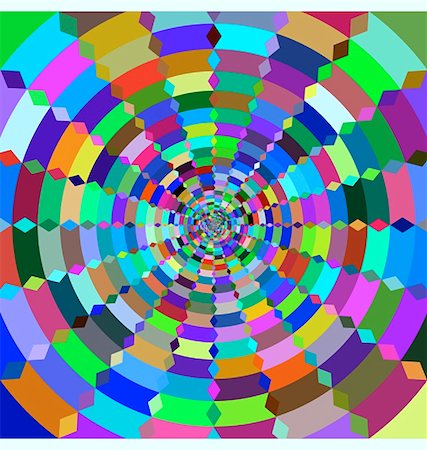 simsearch:400-04836806,k - Abstract design with geometric shapes optical illusion illustration Photographie de stock - Aubaine LD & Abonnement, Code: 400-04836812