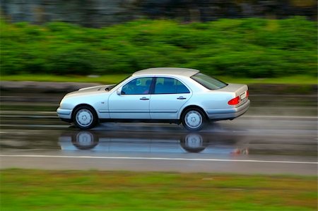 raining reflections in the street - driving at rain Stock Photo - Budget Royalty-Free & Subscription, Code: 400-04836937