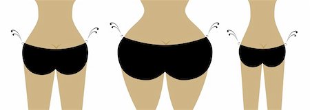 fat person in bathing suit - Bikini bottom for your design, view back Stock Photo - Budget Royalty-Free & Subscription, Code: 400-04837188