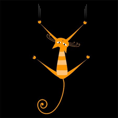 simsearch:400-04334230,k - Funny orange striped cat for your design Photographie de stock - Aubaine LD & Abonnement, Code: 400-04837236