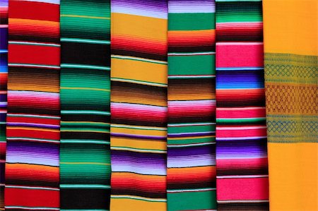 Mexican serape fabric colorful pattern texture background Stock Photo - Budget Royalty-Free & Subscription, Code: 400-04837557