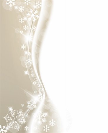 simsearch:400-04363033,k - Golden Christmas background with white snowflakes and place for your text Photographie de stock - Aubaine LD & Abonnement, Code: 400-04837622