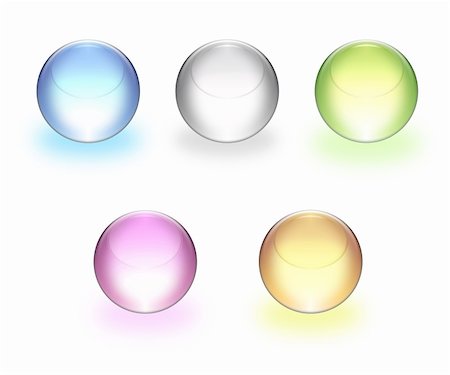 stocker (artist) - Multi-coloured glass spheres on a white background Fotografie stock - Microstock e Abbonamento, Codice: 400-04838057