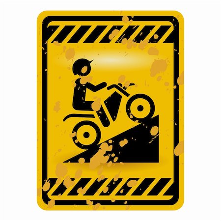 pnog (artist) - Motor bike trail sign isolated over white Foto de stock - Super Valor sin royalties y Suscripción, Código: 400-04838150