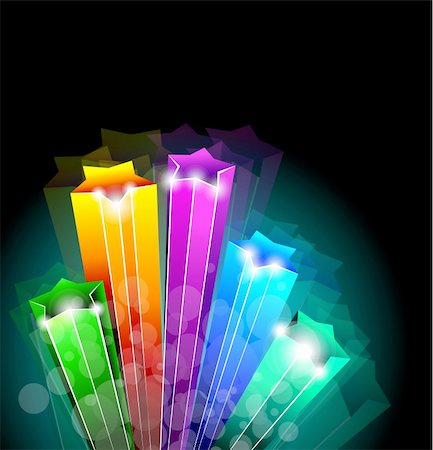 simsearch:400-04635516,k - Amazing Rainbow Stars Background for Business Stylish Flyers Stock Photo - Budget Royalty-Free & Subscription, Code: 400-04838808
