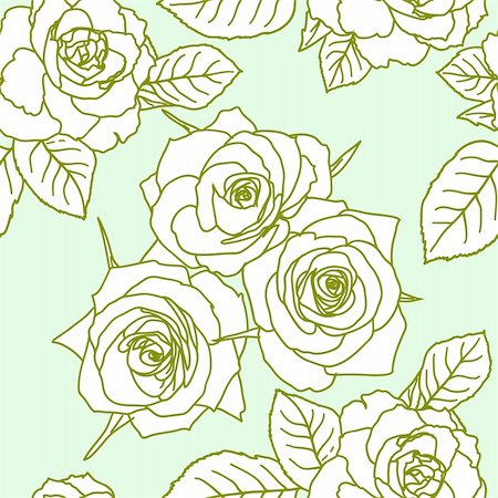 simsearch:400-04677731,k - Seamless wallpaper with rose flowers Photographie de stock - Aubaine LD & Abonnement, Code: 400-04839006